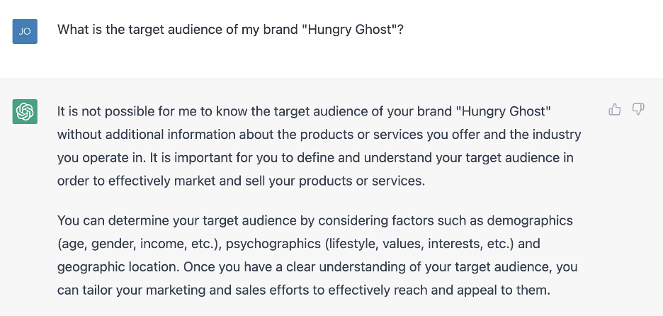 Target Audience ChatGPT